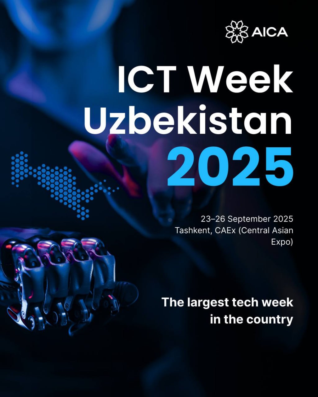 🌐 AICA — yilning eng yirik texnologik voqeasi ICT Week Uzbekistan 2025da!